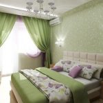 Зеленая спальня подойдет для энергичных людей